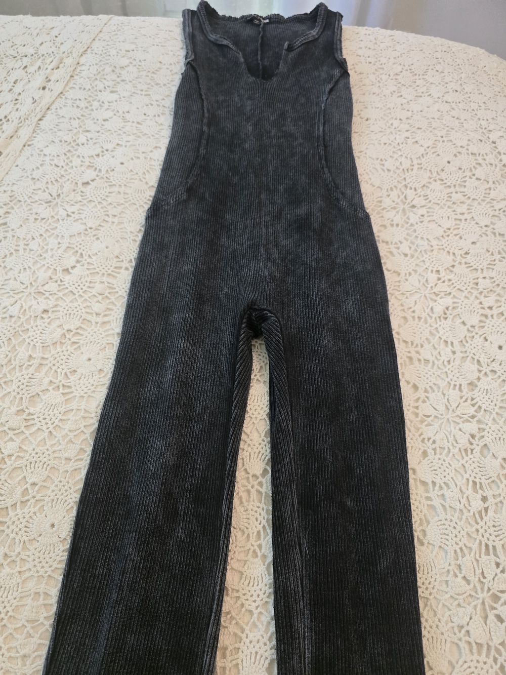 Fashion Nova Ribbed Black Jumpsuit